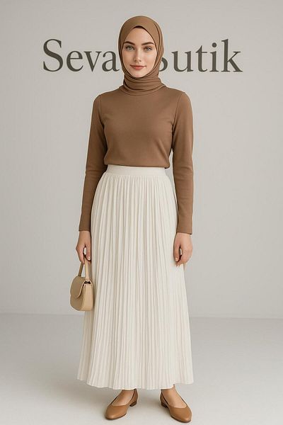 SEVA TEKSTİL Modest Skirt - Long
