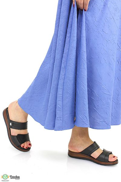 Mammamia Women's Genuine Leather Velcro Daily Orthopedic Slippers M26Yt1680