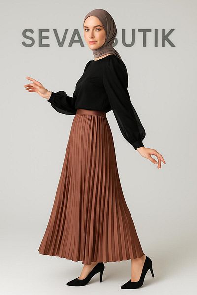 SEVA TEKSTİL Modest Skirt - Long