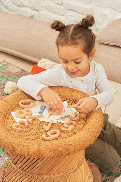 ESLENTA Wooden Large Figures |   Montessori Educational Natural Wooden Numbers