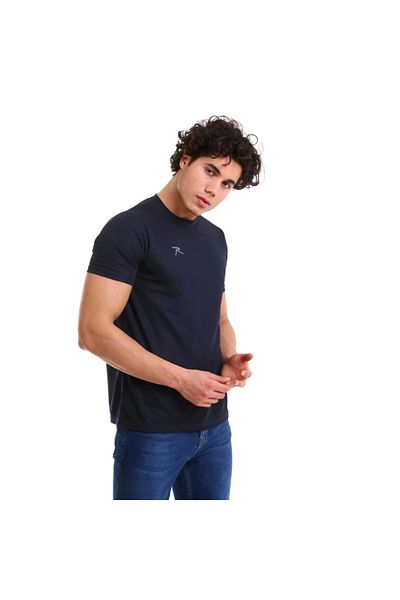 raru Βασικό T-shirt Tres Navy Blue