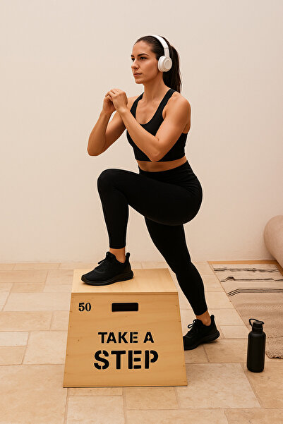 ESLENTA 50cm Ahşap Pliometrik Atlama & Kondisyon Kutusu