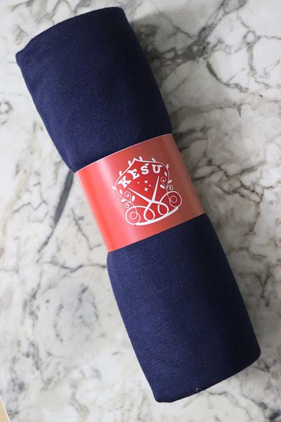 Kesu Combed Cotton Shawl (Navy Blue)