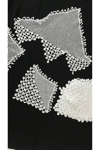 Papatyam Hand Knitted Crochet 1 Pc(32X45) 10 Pc(17X17)Kitchenware Lace/Craft Dowry Lace/Floss