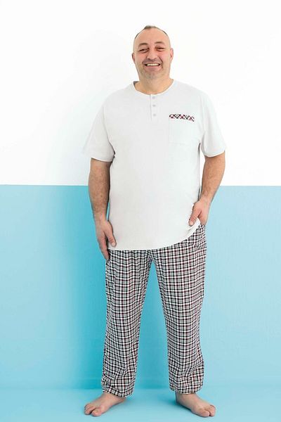 Aydoğan Men's Pajama Sets Plus Size & Oversize Short Sleeve