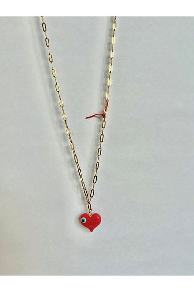 SİRİUS Murano Heart Necklace with 316L Steel Chain