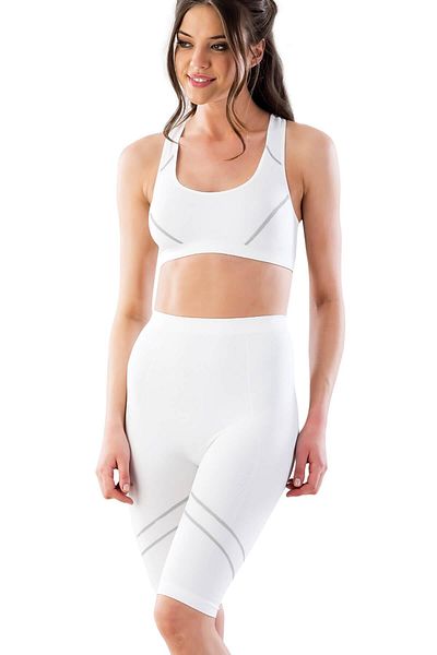Emay White-Pink Mi 3850 Soft Bustier Suit
