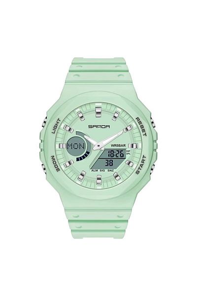 REDz Accessories Storm Glow Watch, Sports, Stopwatch and Alarm, for Men, Digital Display, Silicone Strap, Green