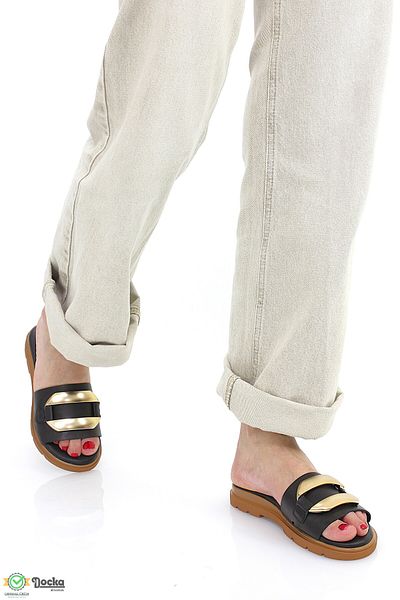 Mammamia Women's Daily Genuine Leather Flat Sole Slippers M26Yt1375