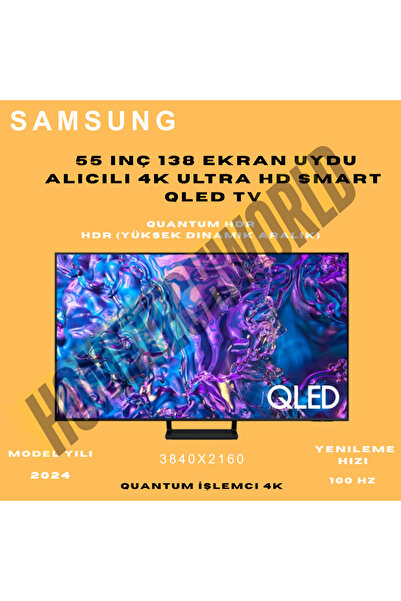Samsung 55Q70D 55 inç 138 Ekran Uydu Alıcılı 4K Ultra HD Smart QLED TV
