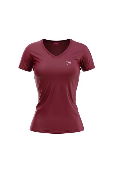 raru Γυναικείο T-Shirt MULIER CLARET RED - 100% βαμβάκι