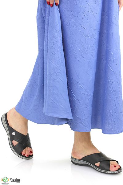 Mammamia Women's Genuine Leather Flat Sole Daily Orthopedic Slippers M26Yt1385