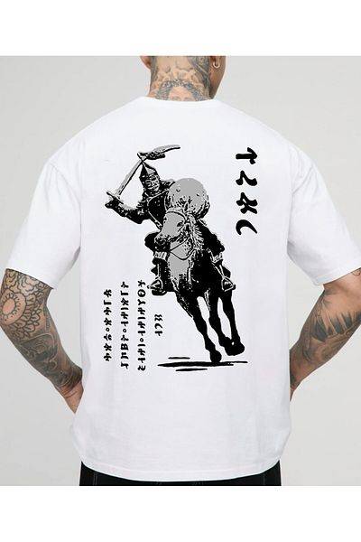 Uniquetex Μπλουζάκι VEK KUMAN WARRIOR Oversize 100% βαμβάκι