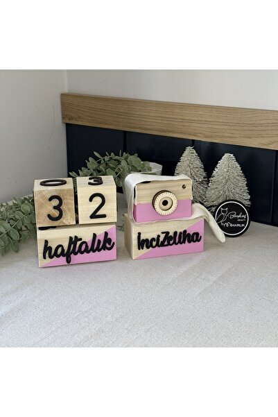 Baykuş Craft Mimarlık İsimli - 3 Boyutlu Bebek Ahşap Hatıra Küpü Anı Küpü Ahş...