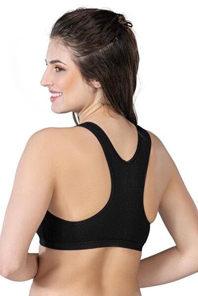 Emay ЧОРНИЙ 1424 Модальний бавовняний спортивний бюстгальтер