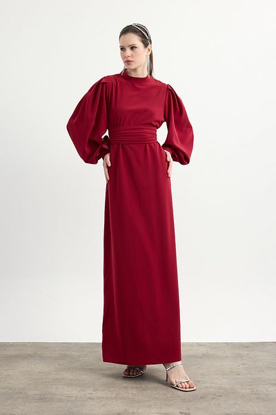 Birgül Bektaş Burgundy Nora Dress