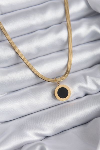 Skygo 316L Steel Gold Color Italian Chain Model Processing Detail Women's Necklace - TJ-BKO7867