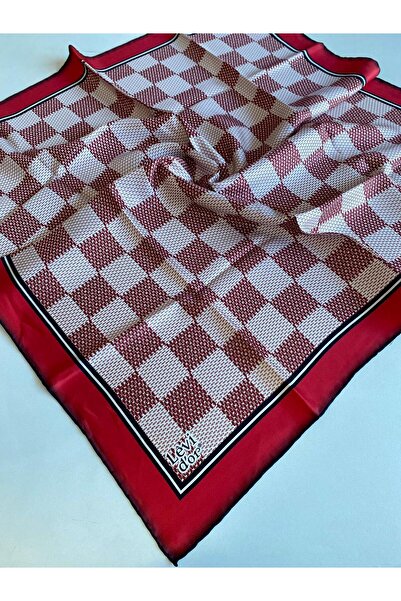 Levidor Шовковий шарф Tivil 39235 Червоний змішаний візерунок