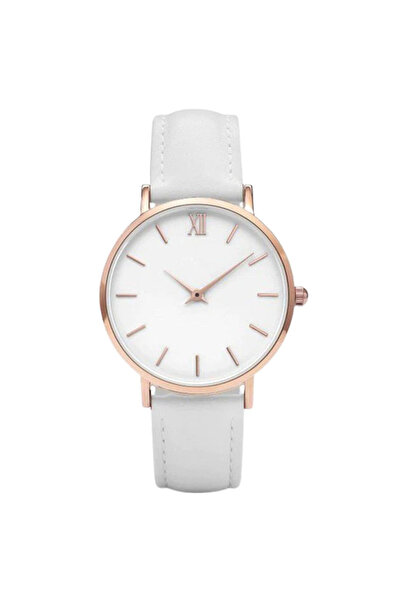 REDz Accessories Women's Watch, Glamour, Leather effect, White/Gold