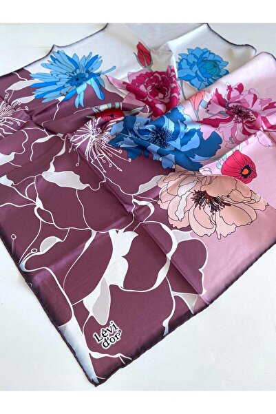 Levidor Eșarfă de mătase Tivil 46879 Roz cu model mixt