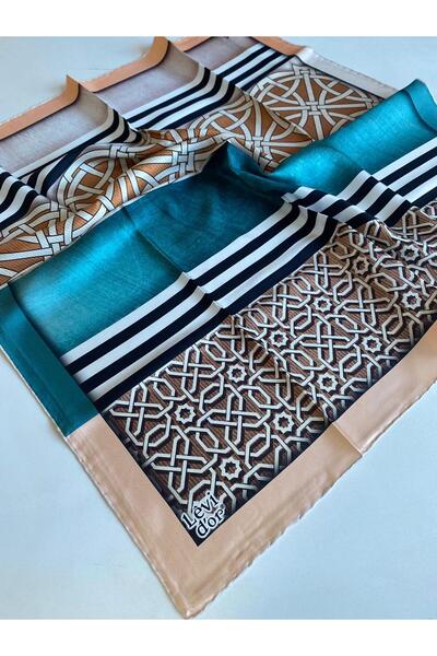 Levidor Μεταξωτό μαντήλι Tivil 40105 Πούδρα με μικτό σχέδιο