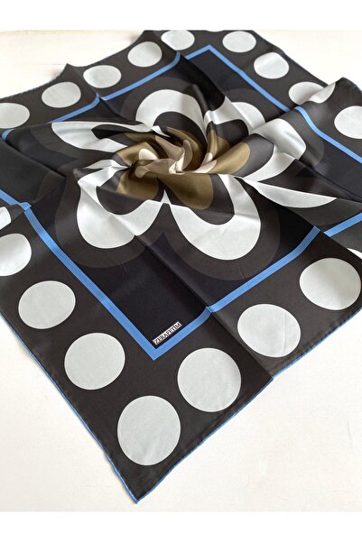 Zerafetim Eșarfă de mătase Tivil 47259 Negru cu model mixt