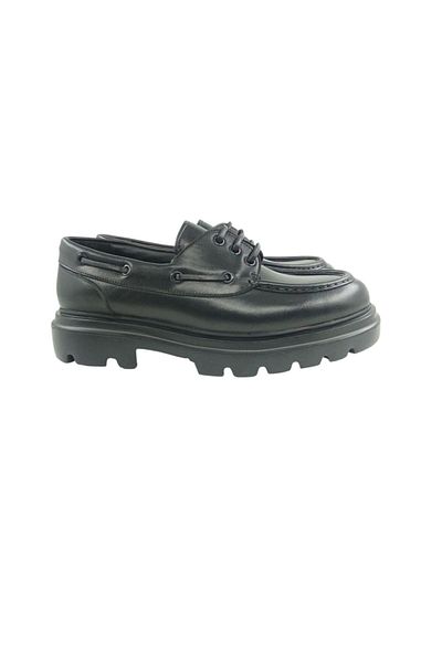 Oneka Shoes 1308245001   Men's Black Leather Antique - Casual, Lace-Up