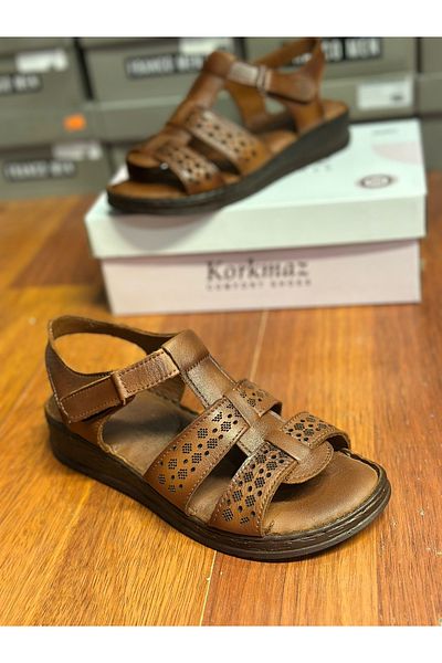 KORKMAZ New Season Genuine Leather Sandals