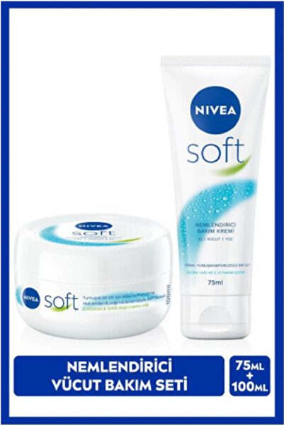 NIVEA كريم العناية المرطب الناعم 100 مل وكريم ناعم 75 مل، اليد والوجه والجسم،...