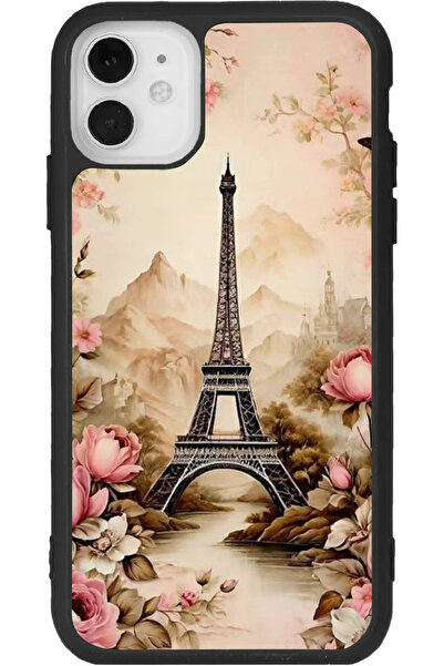 Aksel Kılıf متوافق مع هاتف iPhone 11، مطبوع، لون أسود غير لامع، سيليكون ناعم،...