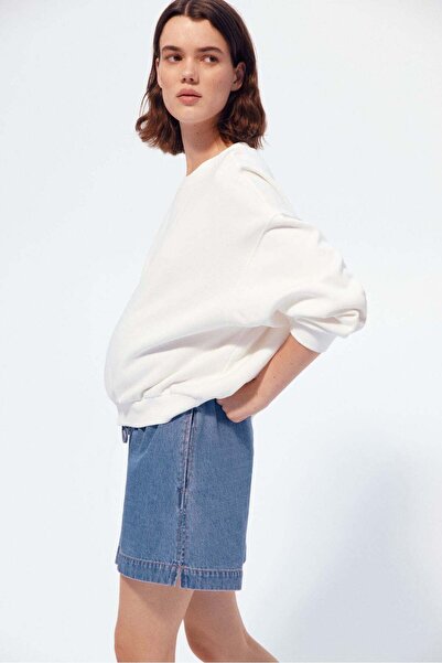 H&M MAMA Drawstring denim shorts