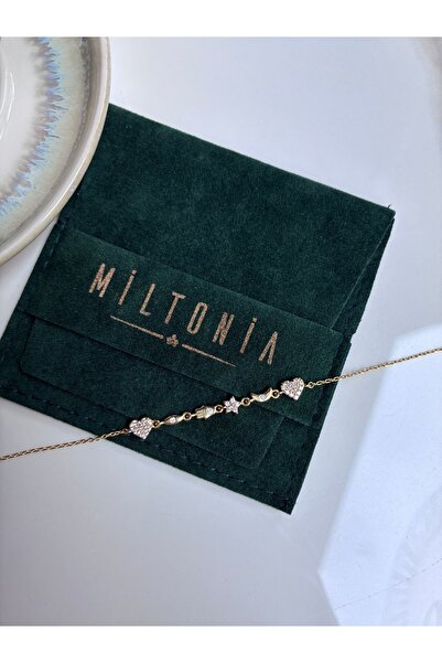 Miltonia 925s Gümüş Tasarım Fatıma’nın Eli Kalp Zirkon Taşlı Gümüş Bileklik