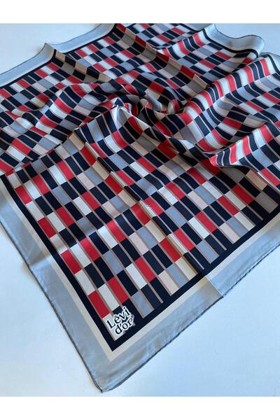 Levidor Шовковий шарф Tivil 39239 Сірий змішаний візерунок