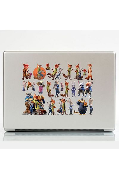Ororabutik 48 Pieces City of Animals Zootropolis Sticker Set - Sticker Set Sketchbook