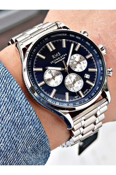 Romanson Function 24 Months Guarantee Steel Cord Steel Case Men's Wrist Watch 1579.03Sz