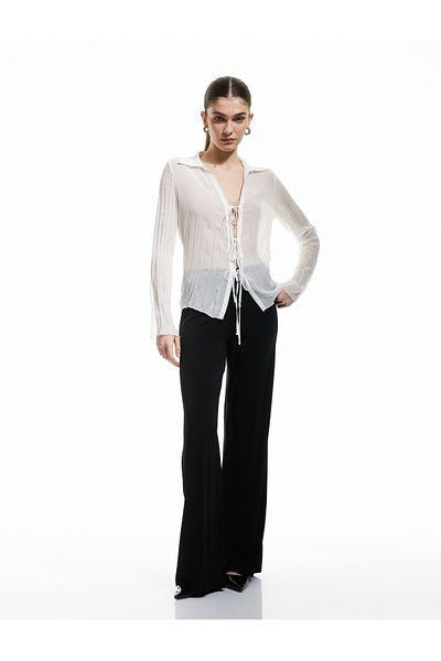 Koton New Season High Waist Wide Leg Palazzo Trousers