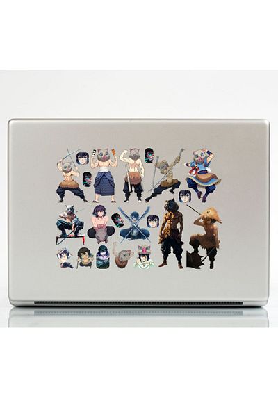 Ororabutik 34Pcs Inosuke Hashibira Demon Slayer Anime Sticker Set - Sticker Set Sketchbook