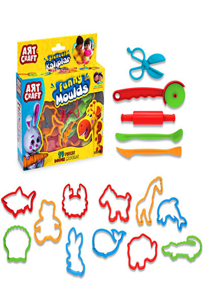 a v d a Eğlenceli Kalıplar 19 Parça - Hamur Kalıpları - Oyun Hamuru Kalıbı