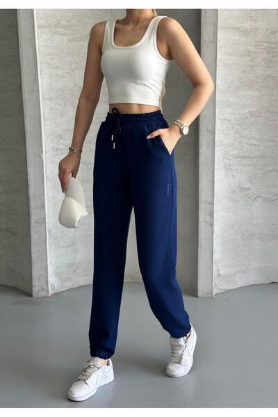 FERZOLAİO Indigo Sweatpants with Elastic Legs