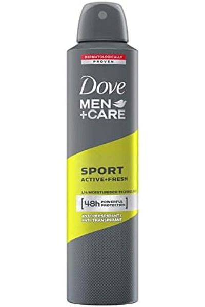 Dove مزيل عرق سبورت أكتيف+ فريش من مين+كير، بخاخ، 250 مل