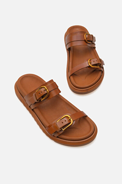 Corridor Italy - Günlük Kadın Hakiki Deri Sandalet