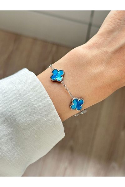 YOUES JEWELRY 316L Steel Bracelet Pearlescent Women Men Unisex Bracelet Double Sided Bracelet