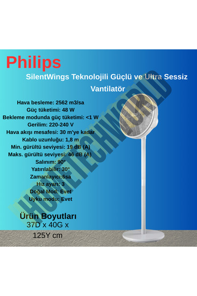 Philips 2000 Serisi SilentWings Teknolojili Güçlü ve Ultra Sessiz Vantilatör,