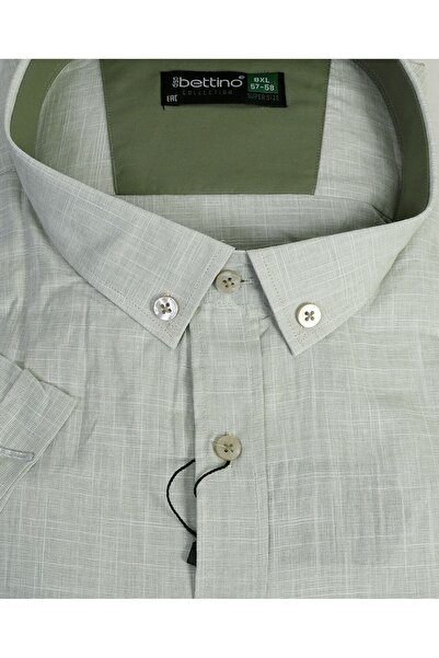 tambattal Το λινό πουκάμισο Super Size με κοντό μανίκι είναι κατάλληλο για 170Kg-210Kg