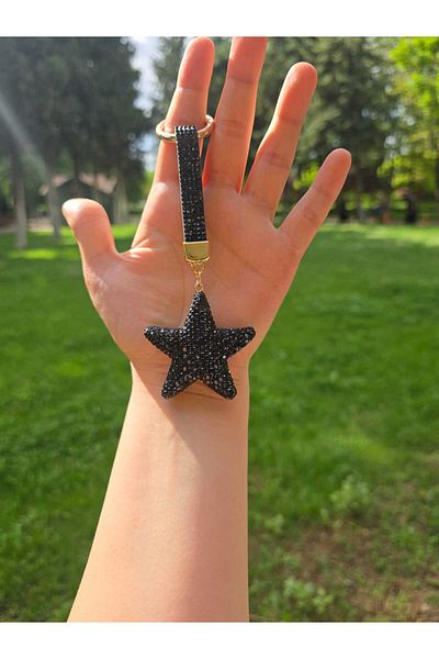 MODAM DENSTINY Star Design Onyx Zircon Stone Ultra Premium Bag Ornament / Keychain / Bag Charm