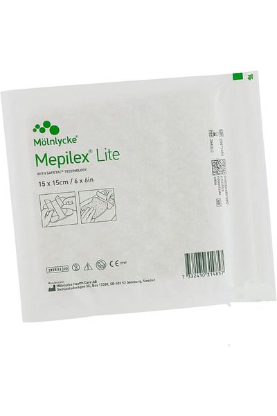 MÖLNLYCKE HEALTH CARE 5 Thin Foam Bedsore Dressings for Acute and Chronic Low Draining Wounds 15cm*15cm