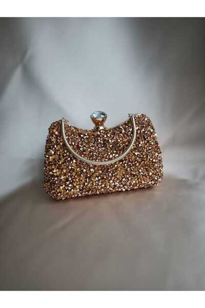 Gül karatekin gk Rochie de seară pudră pentru femei Real Crystal Rough Stone ...