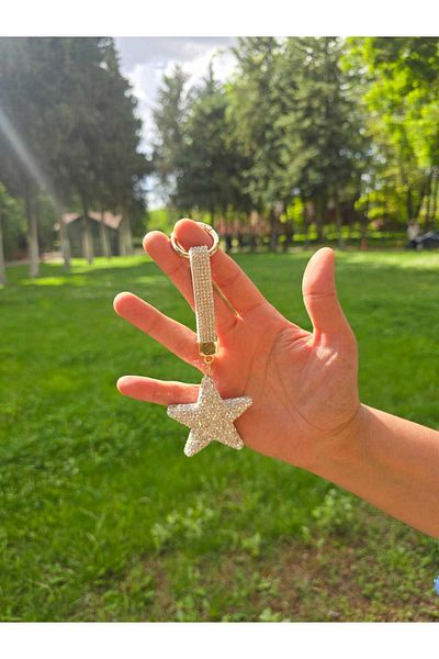 MODAM DENSTINY Star Design Onyx Zircon Stone Ultra Premium Bag Ornament / Keychain / Bag Charm