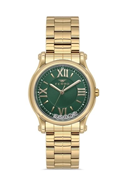 FERRO Yellow Steel Cord Women Wristwatch Fl21478Awt-B6 3Atm Waterproof 2 Years Warranty Giftpacked