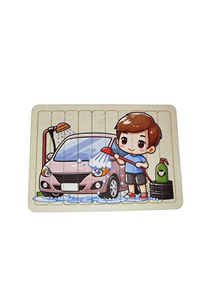 KESKİN NAKIŞ Keçe Eğitici Dikey Puzzle 10 Parça 21x15 Cm (Arma Hediye )